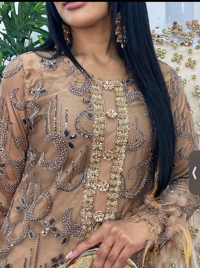 Mala - cutdana - brown - A