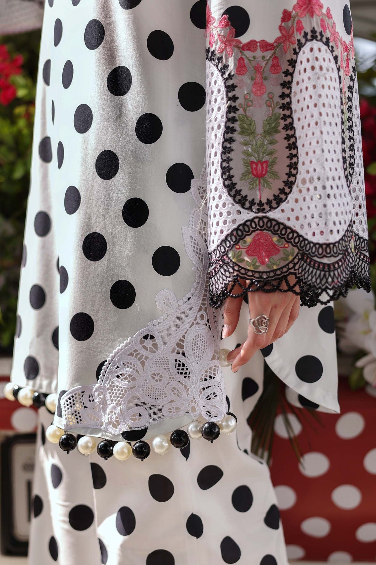 Maria B MPrints Lawn - Polka Dots - Black