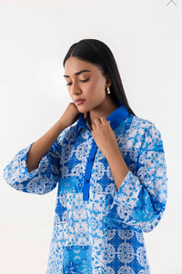 Original Sana Safinaz - Blue Printed Dress