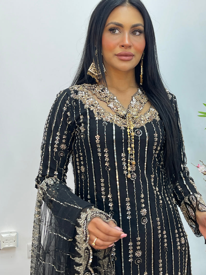 Payal - cutdana - Black