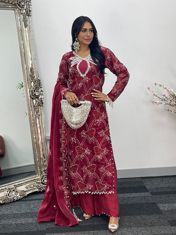 Kangan - cutdana - Maroon - Y