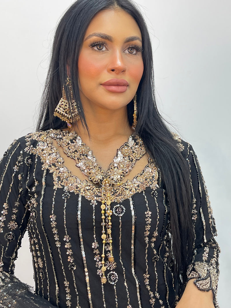 Payal - cutdana - Black