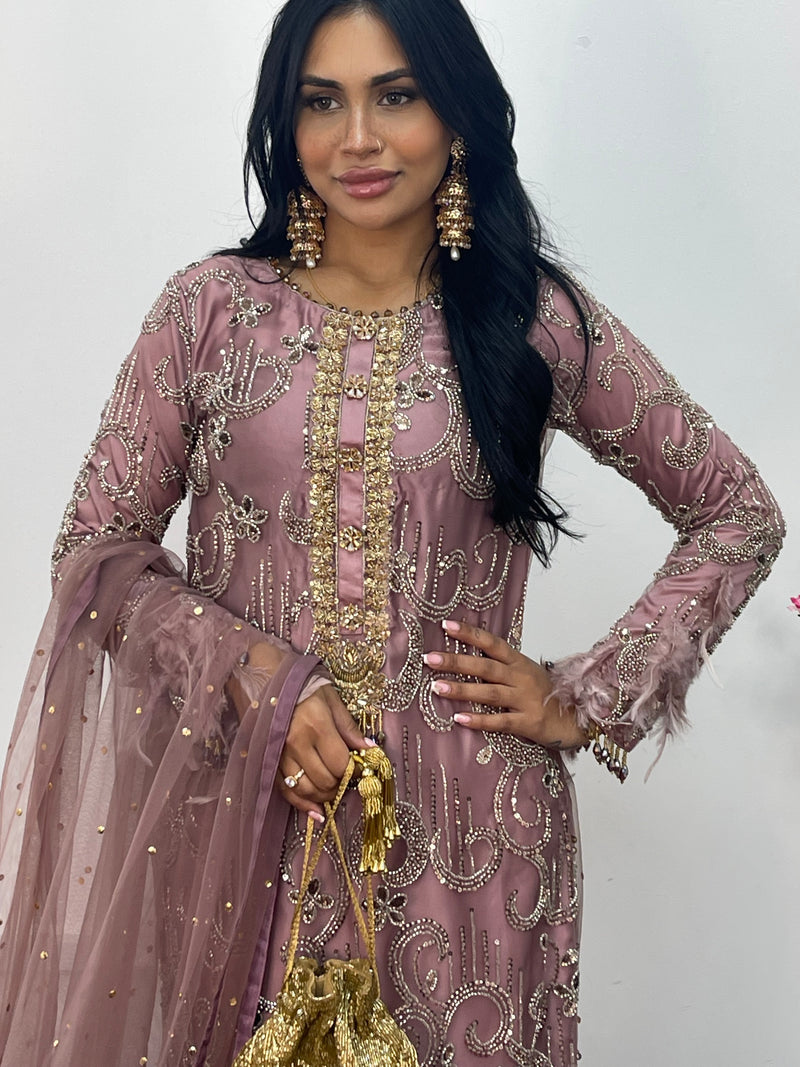 Mala - cutdana - lilac pink - A