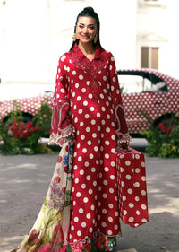 Maria B MPrints Lawn - Polka Dots - Red