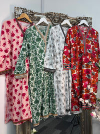 Daily Wear - 2pc Printed Linen - White