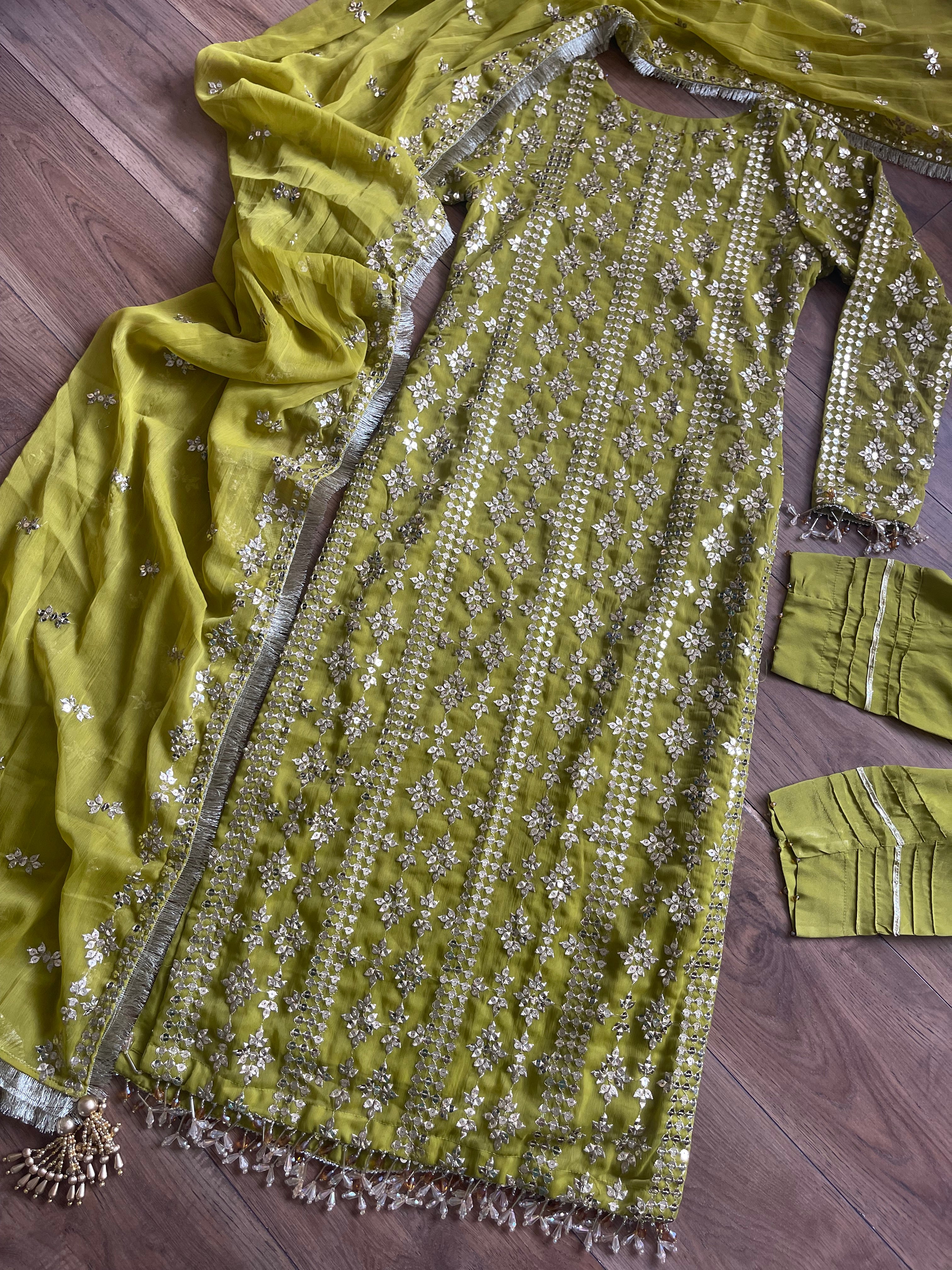 50 inches long Shirt  “Bling Bling Dhaani Green”