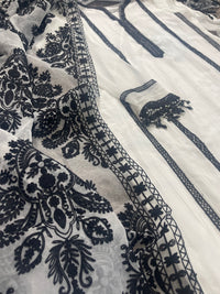 Monochrome - Black & White Chiffon-