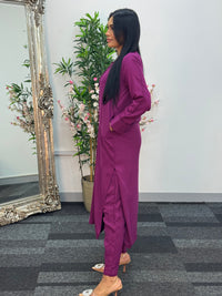 Basic Karandi - Winter Co-Ord - Magenta -