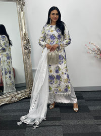 Kareena - cutdana - Karina - White Blue - B