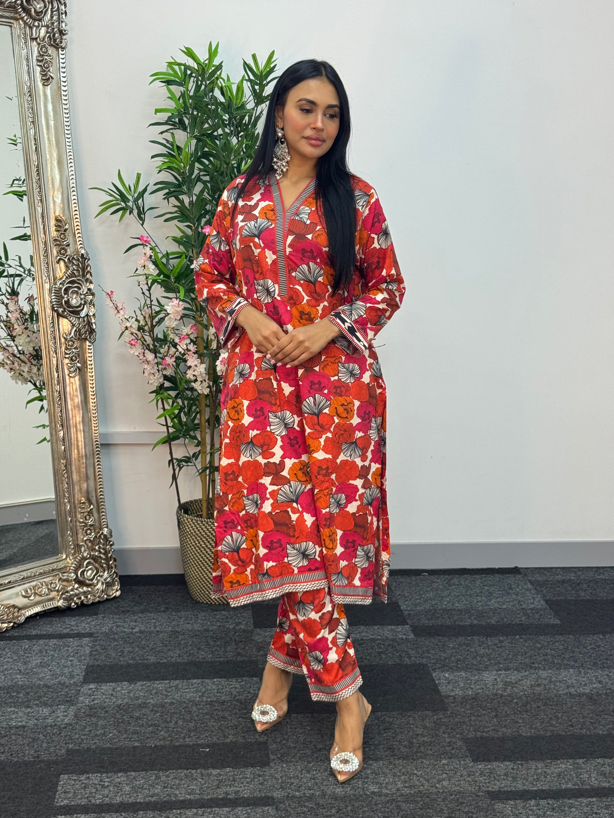 Daily Wear - 2pc Printed Linen - Floral