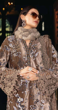 Maria B Luxury Velvet - Brown - D3