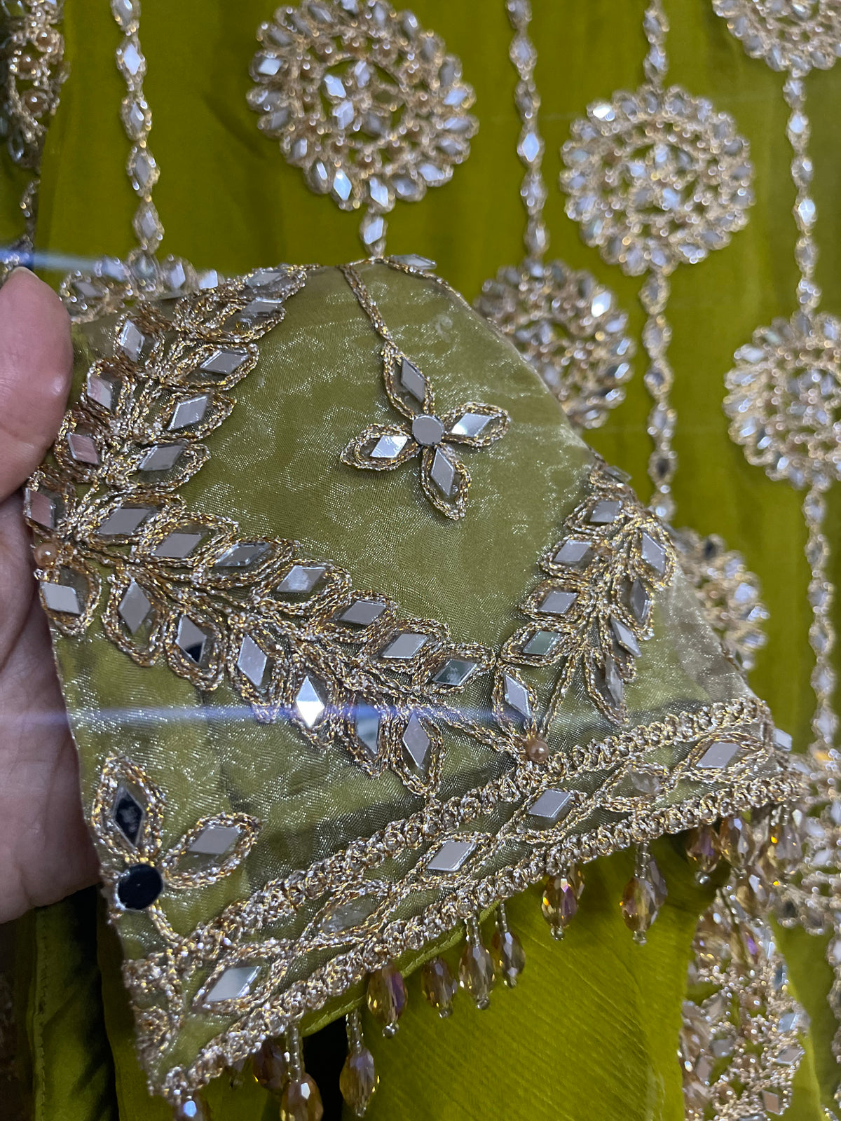 Kiran - Sheesha  Sharara - Green - Mehndi Outfit- Party Wear-