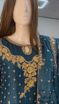 Parwana - Teal - Cutdana