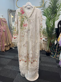 Maria B Luxury Lawn - 2026 - White Pink