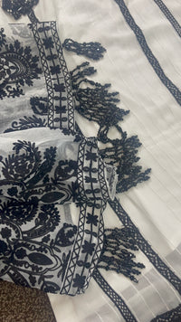 Monochrome - Black & White Chiffon-