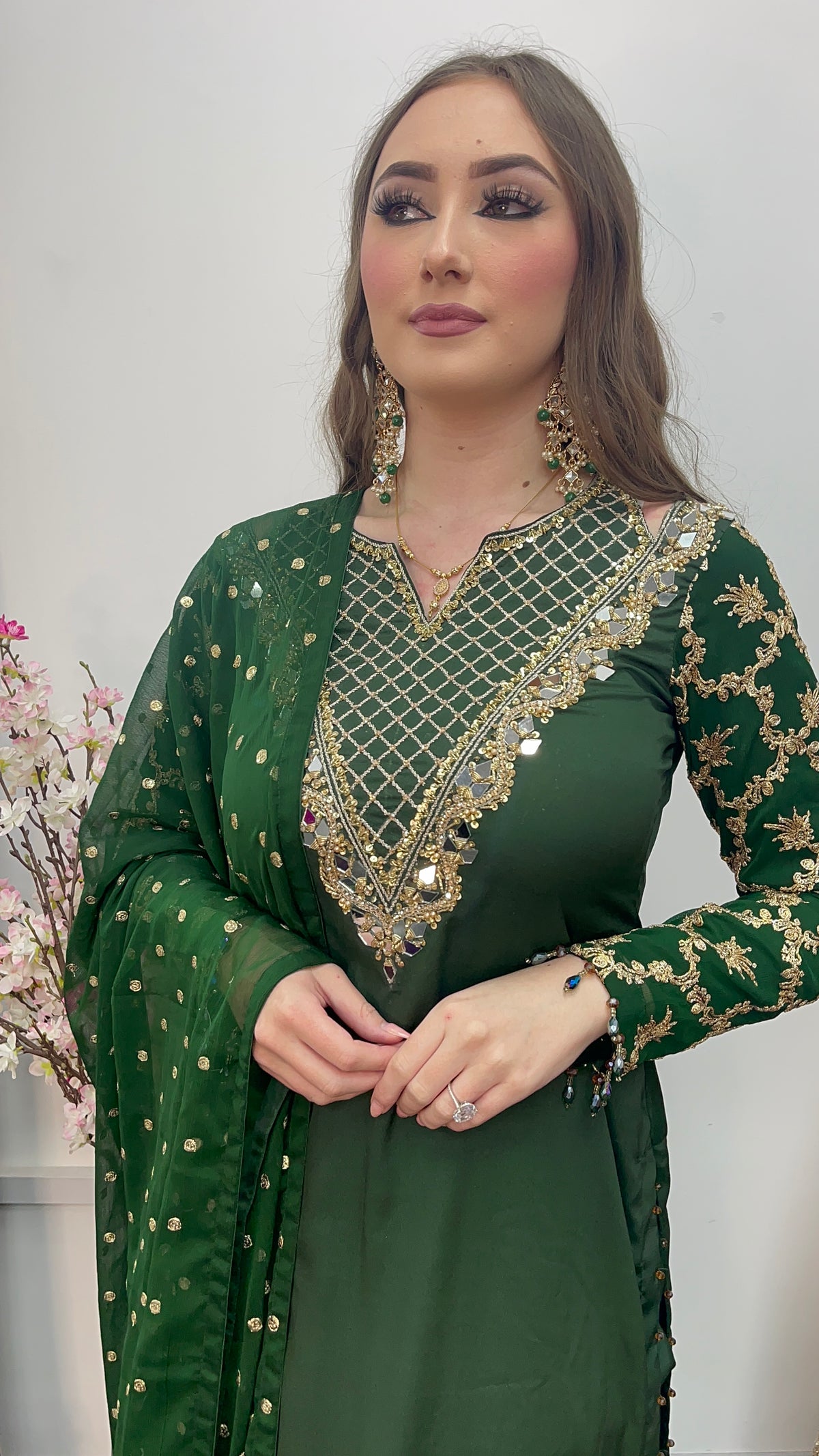 Afsana - Handwork - Party Wear - Green -