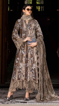 Maria B Luxury Velvet - Brown - D3