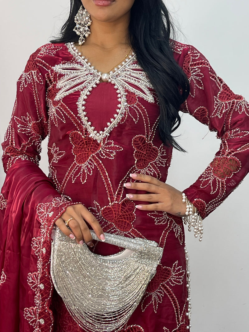 Kangan - cutdana - Maroon - Y