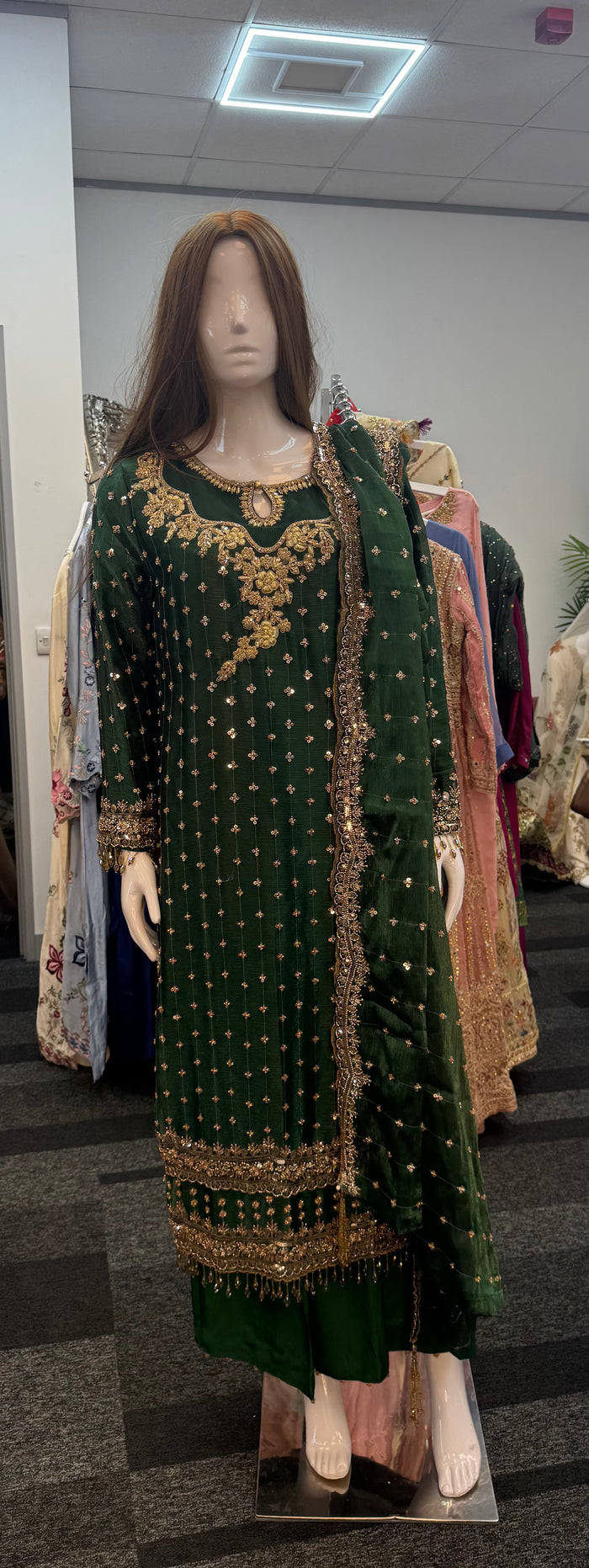 Parwana - Green - Cutdana
