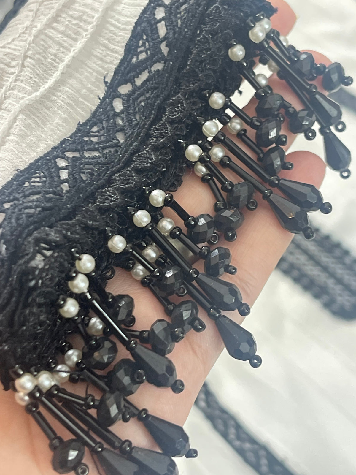 Monochrome - Black & White Chiffon-