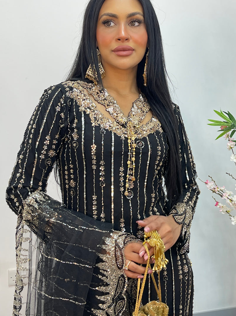 Payal - cutdana - Black