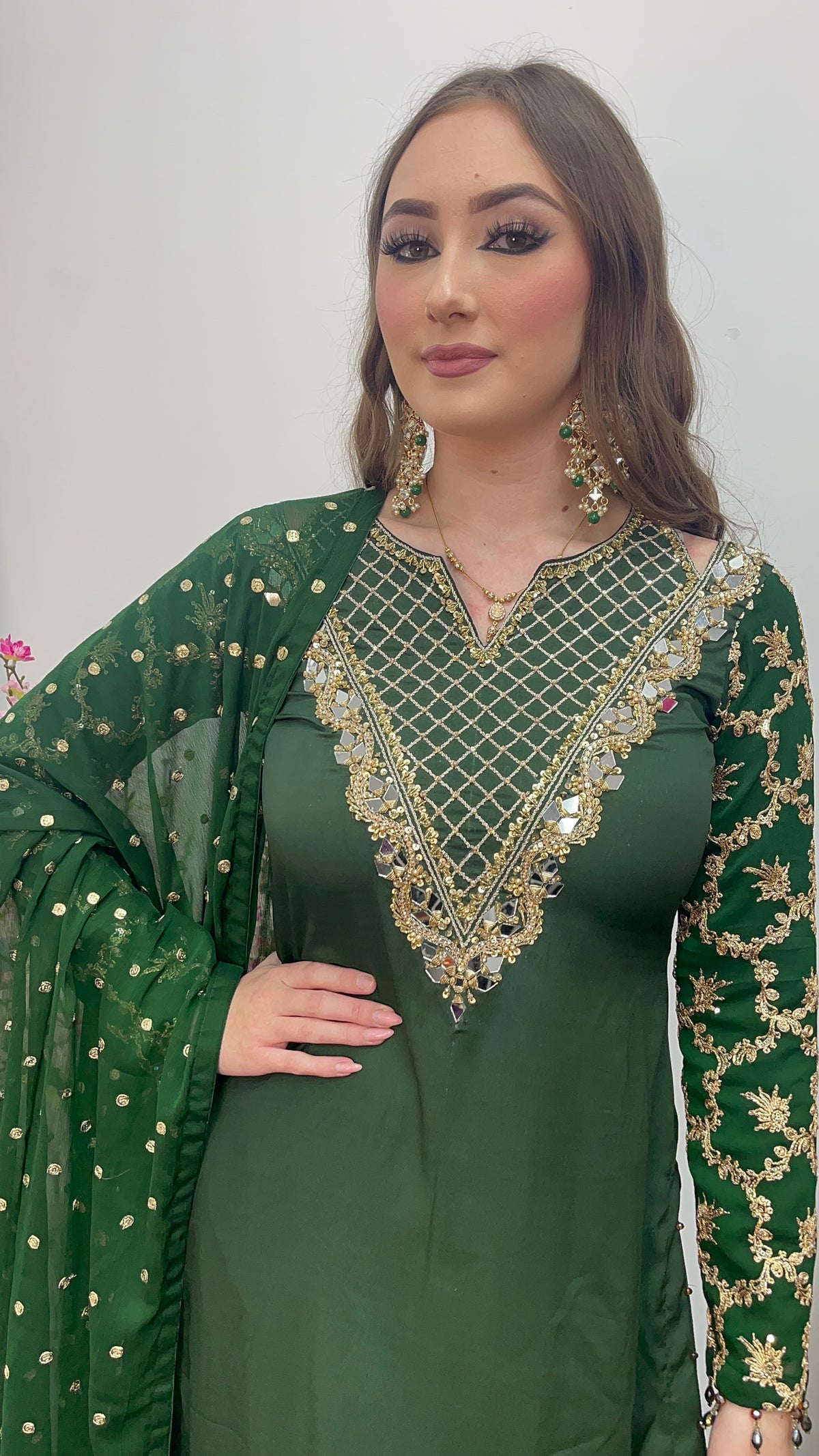 Afsana - Handwork - Party Wear - Green -