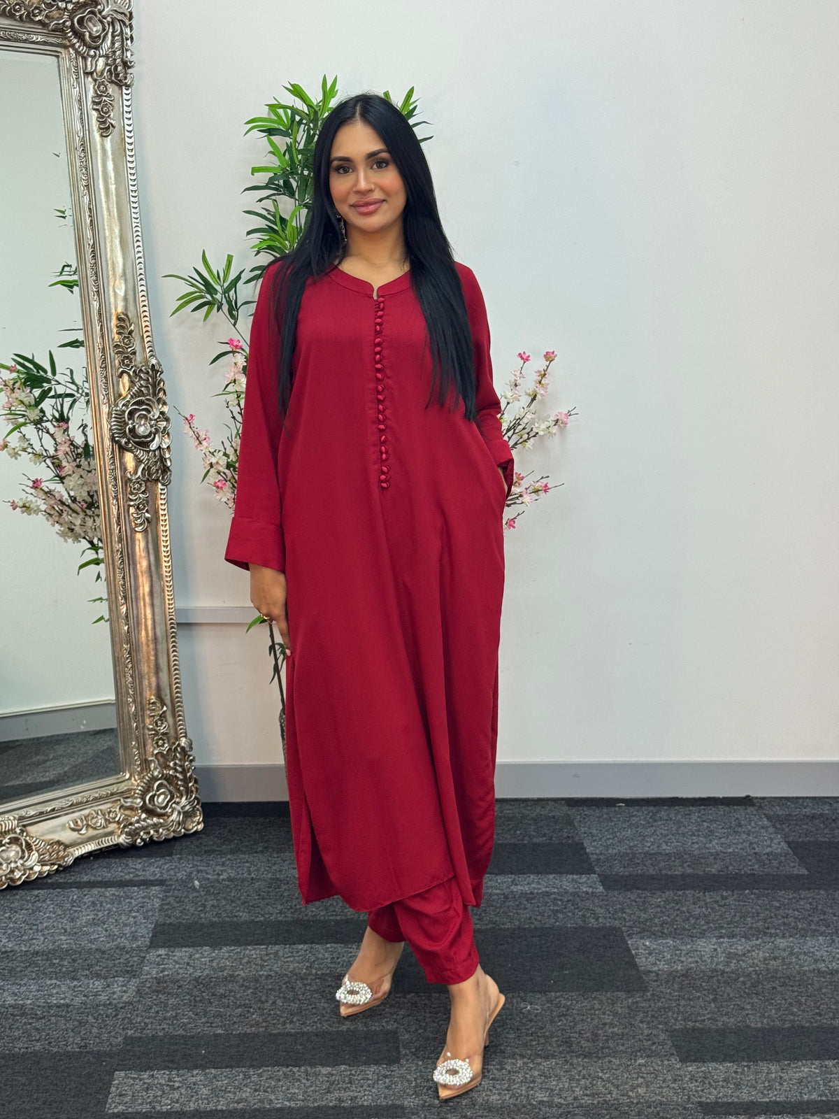 Basic Karandi - Winter Co-Ord - Red