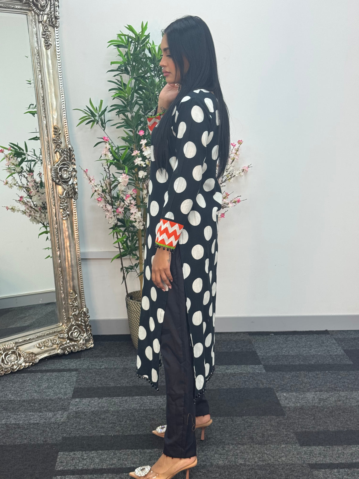 Limelight Original printed Polka- Khaddar - AE