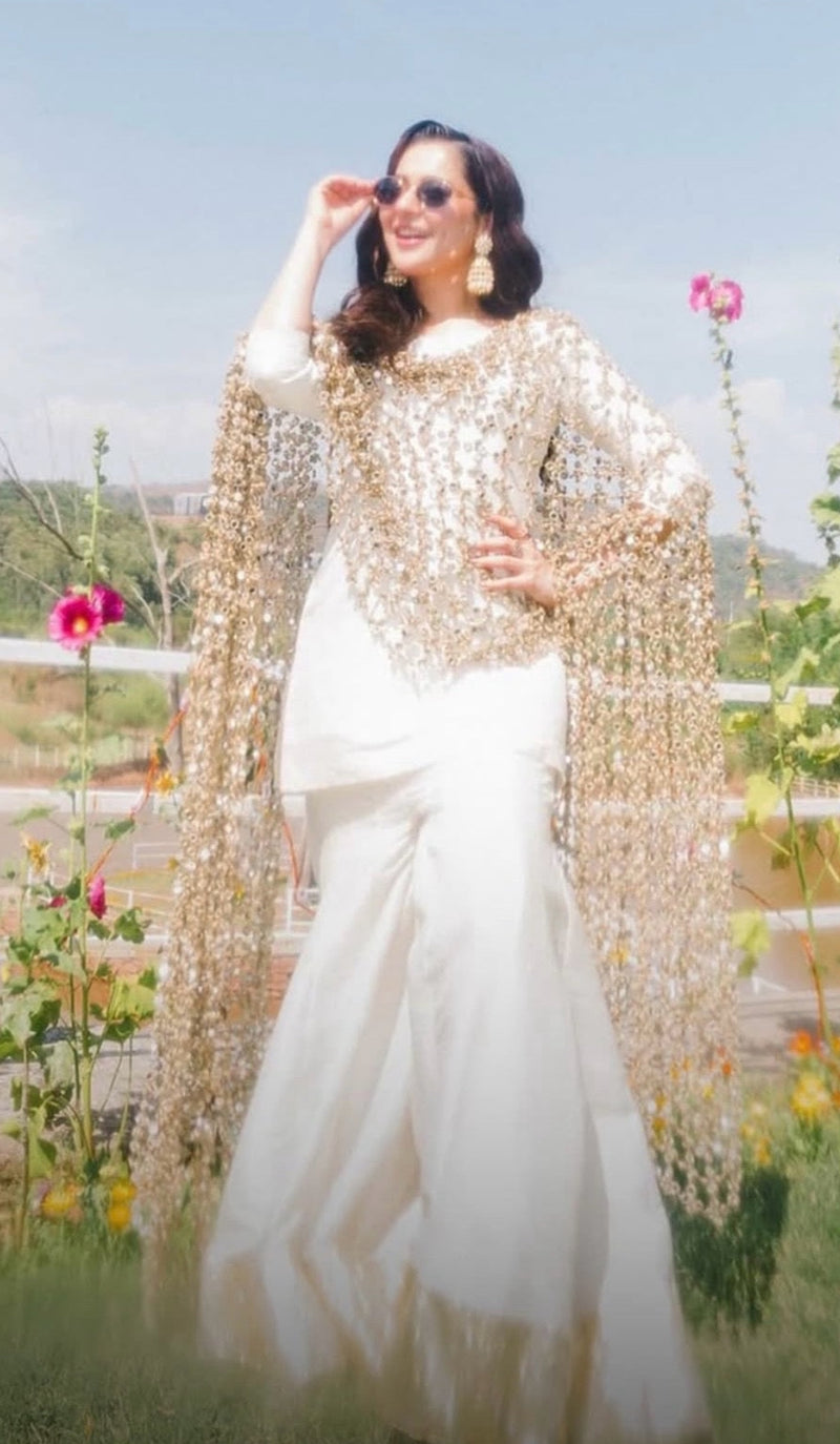 (Preorder 3/4weeks) Party Posheeda Sheesh Dupatta - Poshida Mirror Dupata -