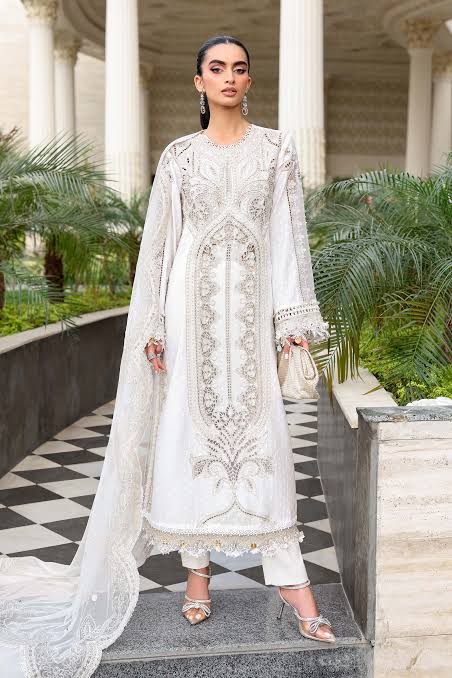 Maria B Luxury Lawn - 2026 - White