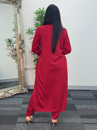 Basic Karandi - Winter Co-Ord - Red