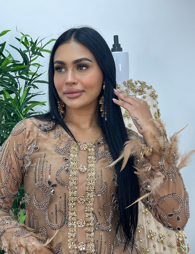 Mala - cutdana - brown - A