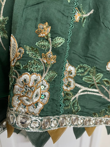 Linen - Embroidered - Winter - Green - ANU