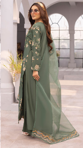 Linen - Embroidered - Winter - Green - ANU