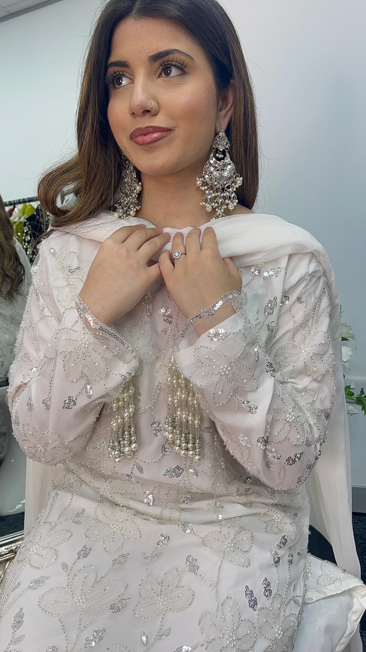 Pearl Crush twist - White Cut Dana Net - Nikkah -