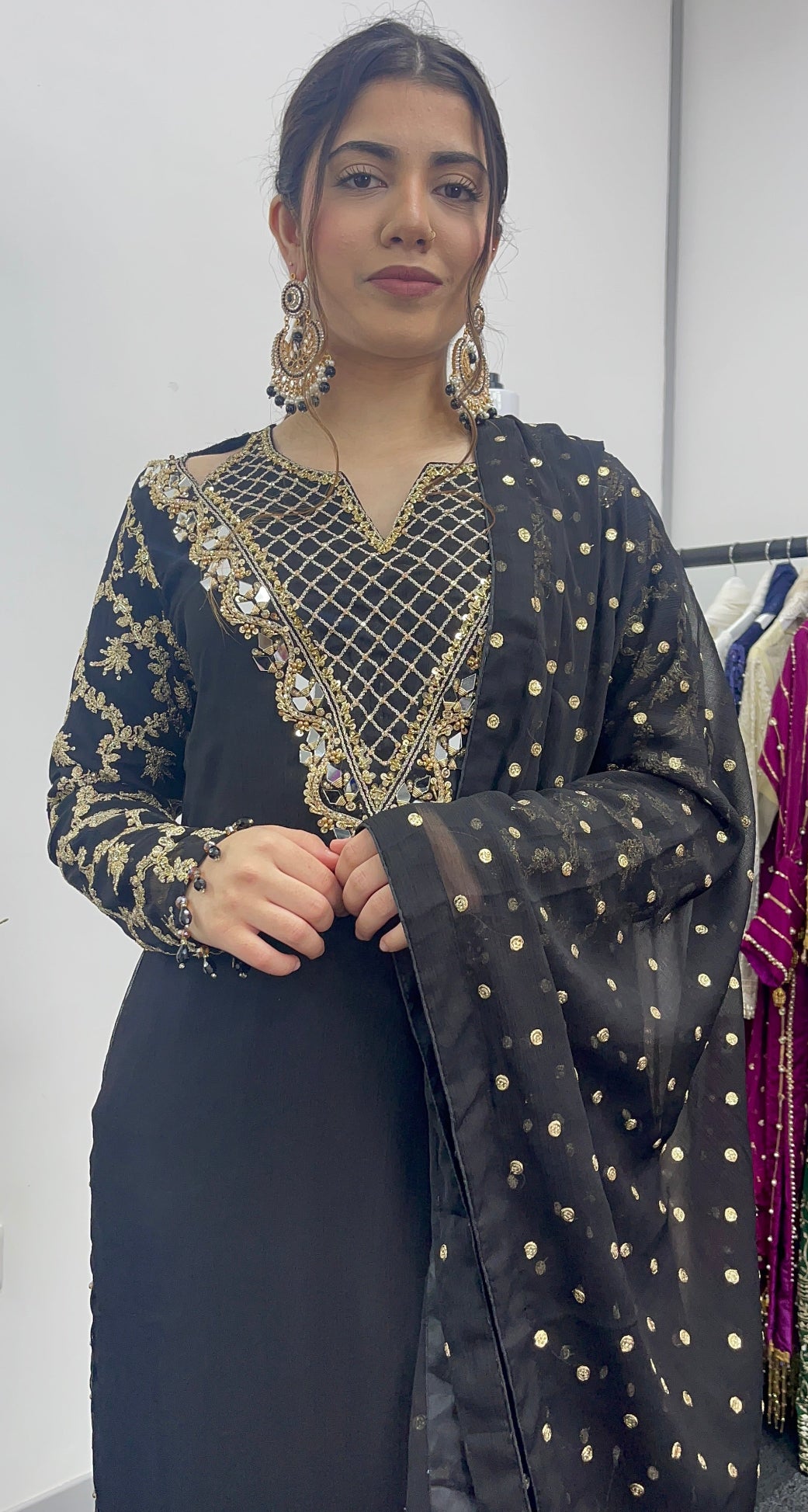 Afsana - Handwork - Party Wear - Black -