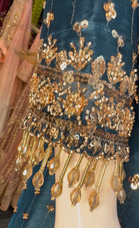 Parwana - Teal - Cutdana