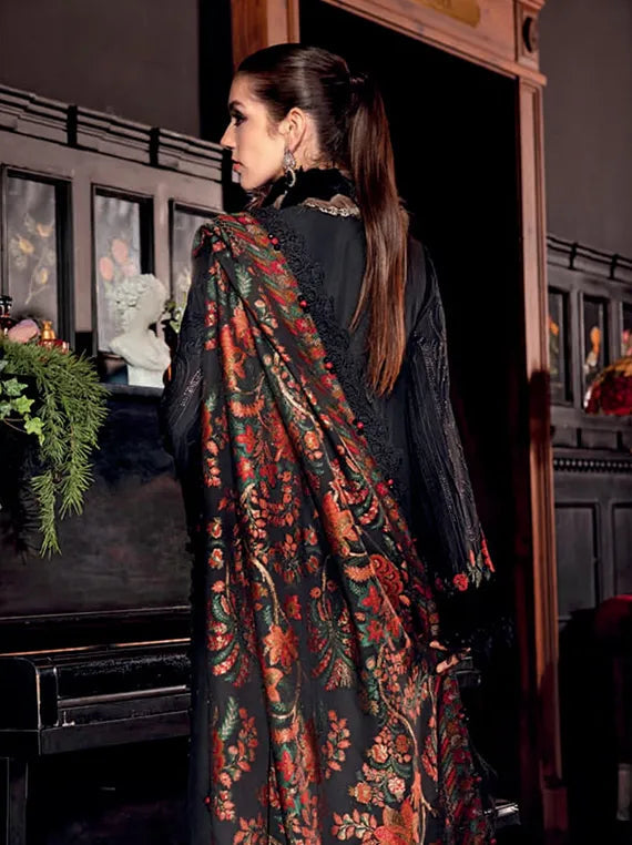 Maria B Luxury Velvet - Black Red -