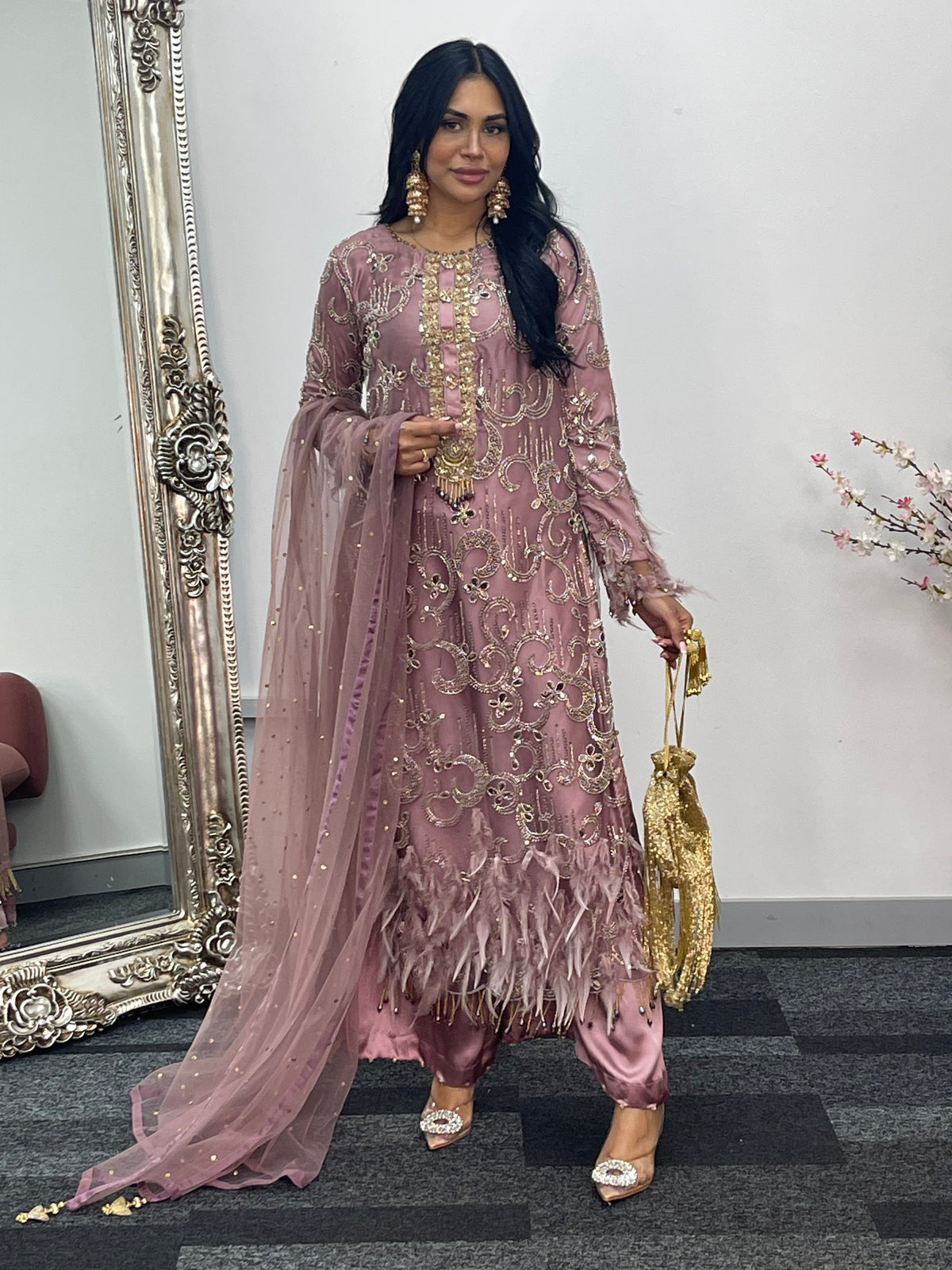 Mala - cutdana - lilac pink - A