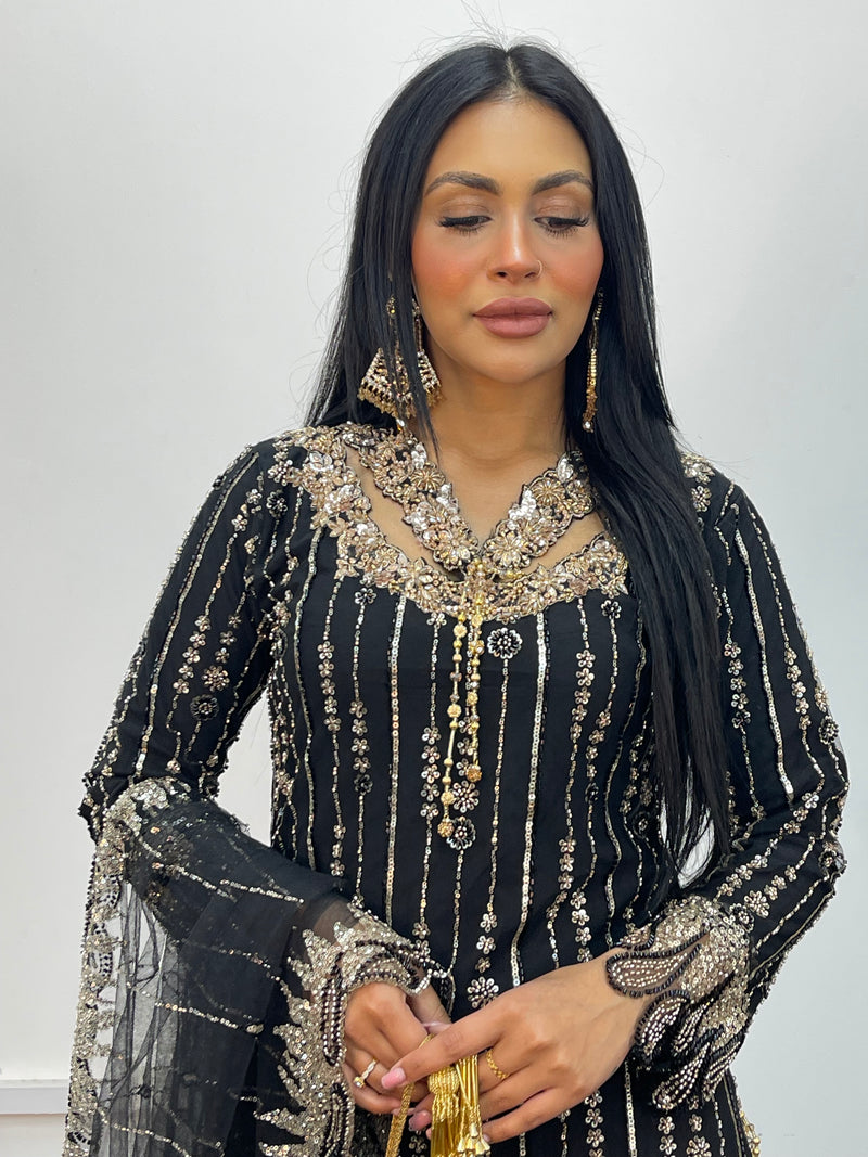 Payal - cutdana - Black