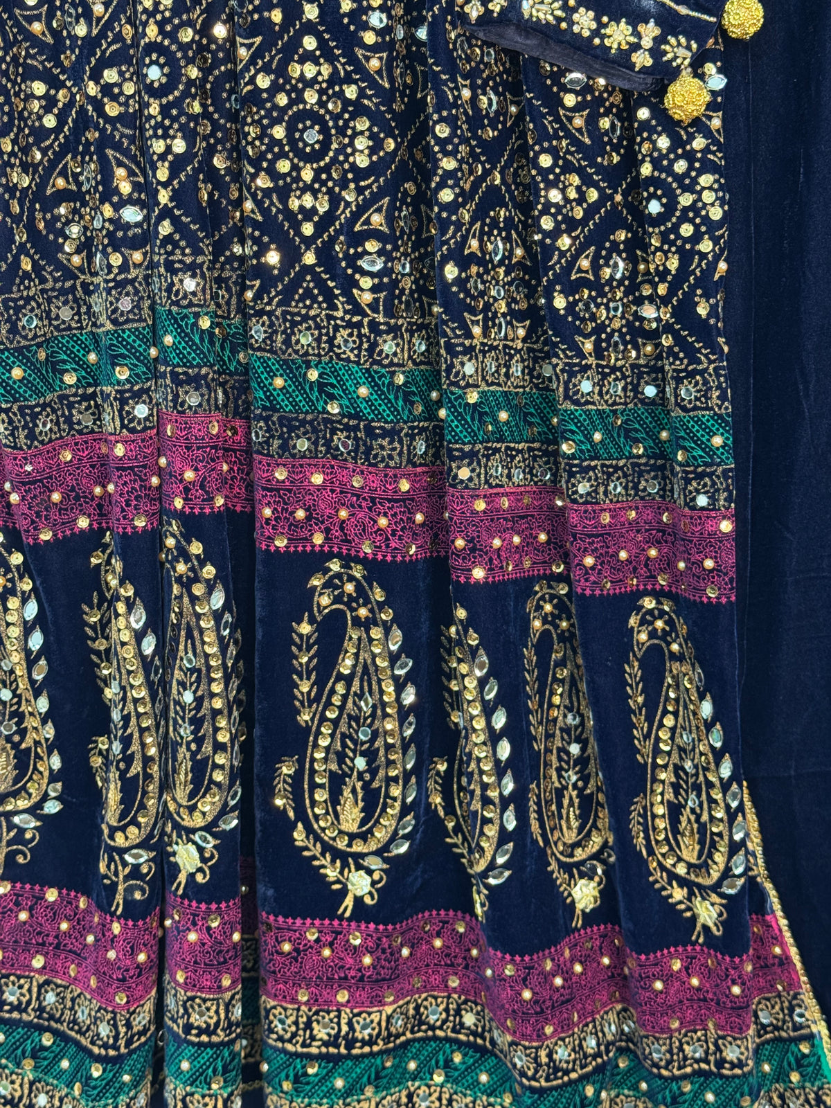 Komal - Velvet - navy blue