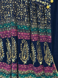 Komal - Velvet - navy blue