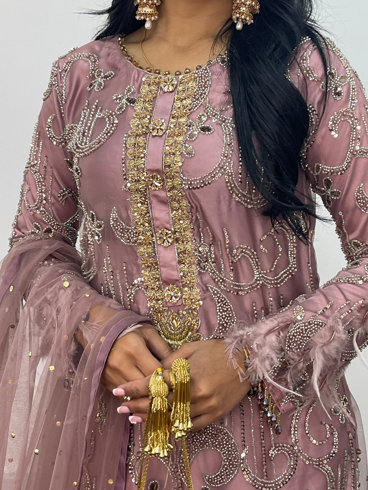 Mala - cutdana - lilac pink - A