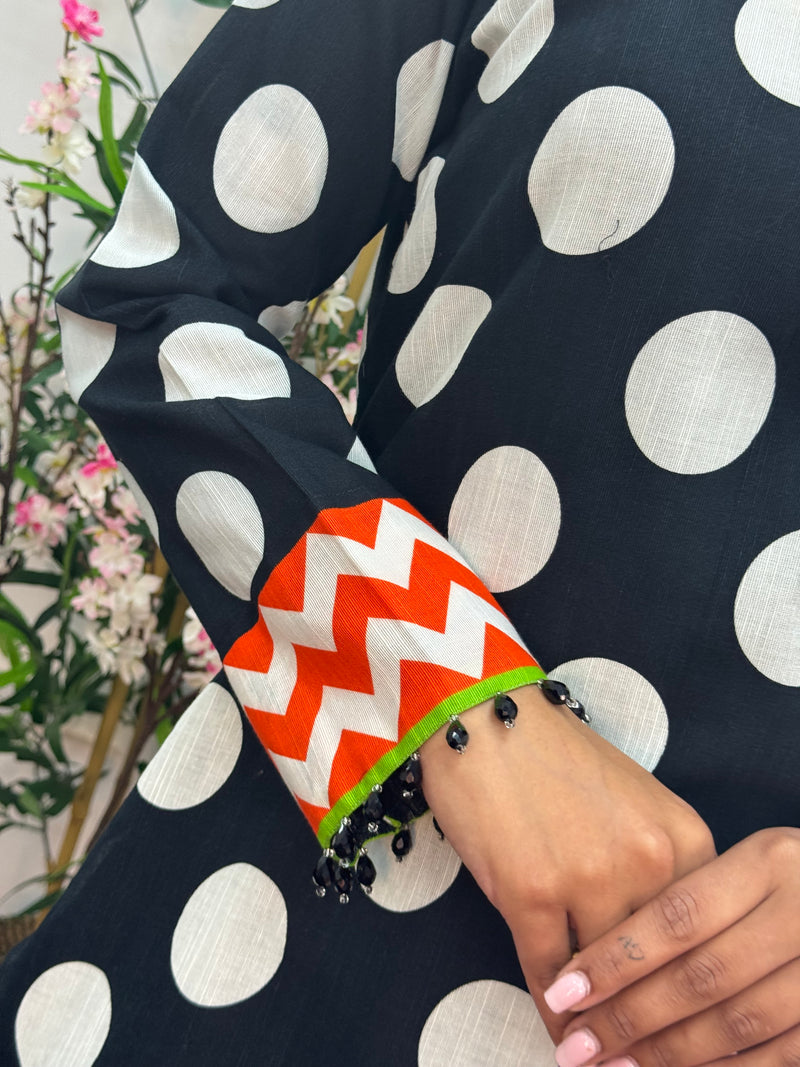 Limelight Original printed Polka- Khaddar - AE