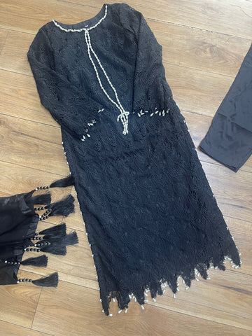 Black Patta - Crochet - Lace outfit -