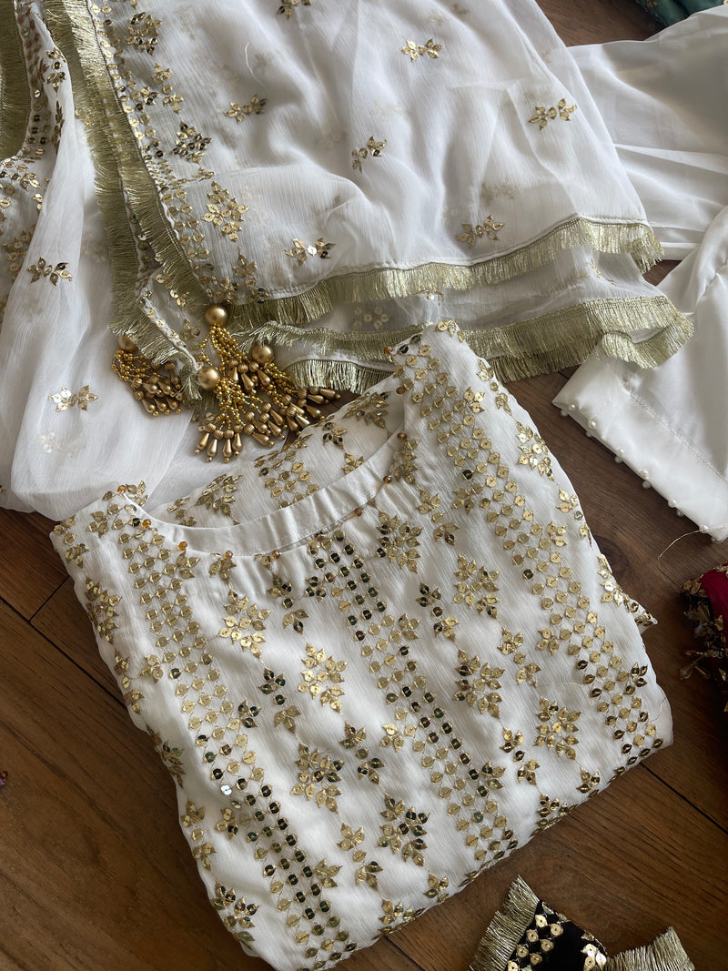 50 inches long Shirt “Bling Bling White” sequin party outfit