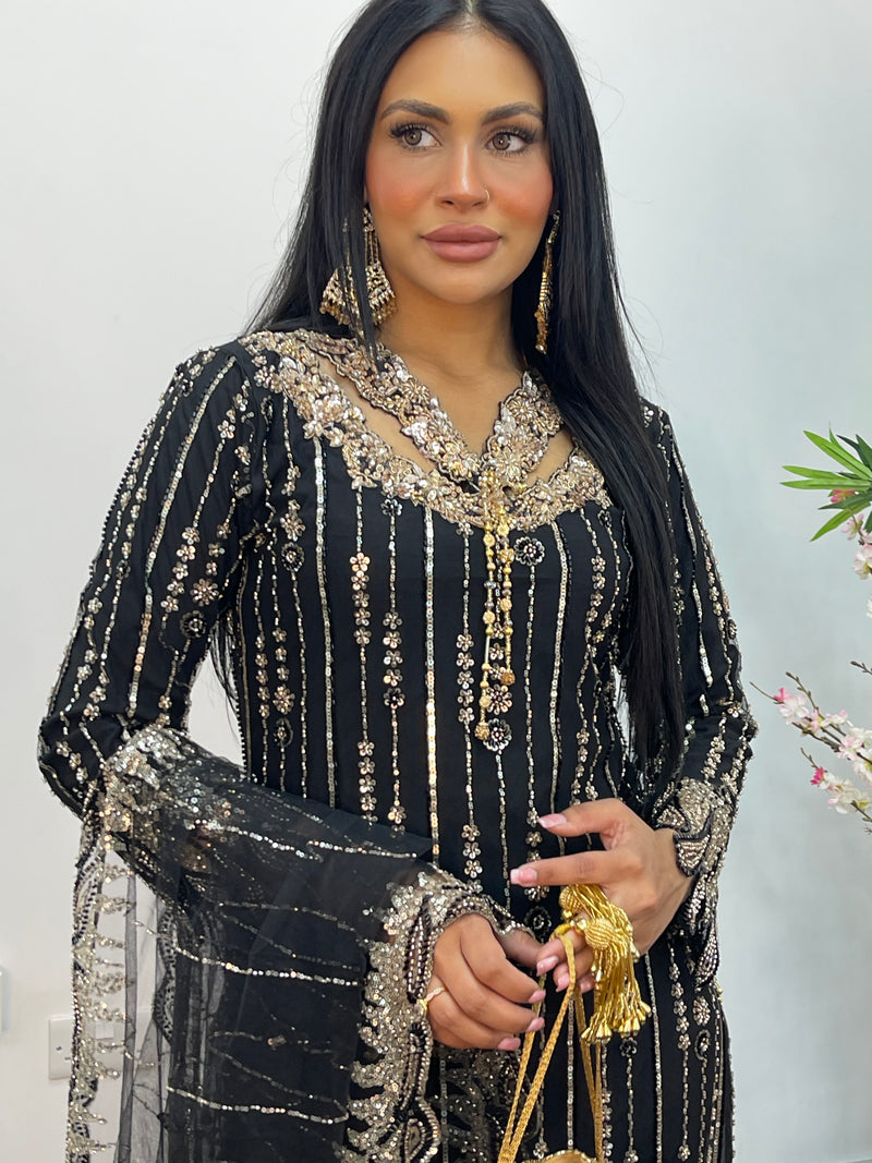 Payal - cutdana - Black