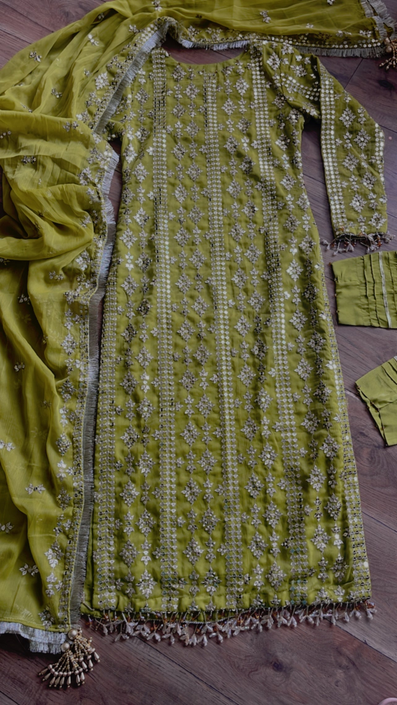 50 inches long Shirt  “Bling Bling Dhaani Green”