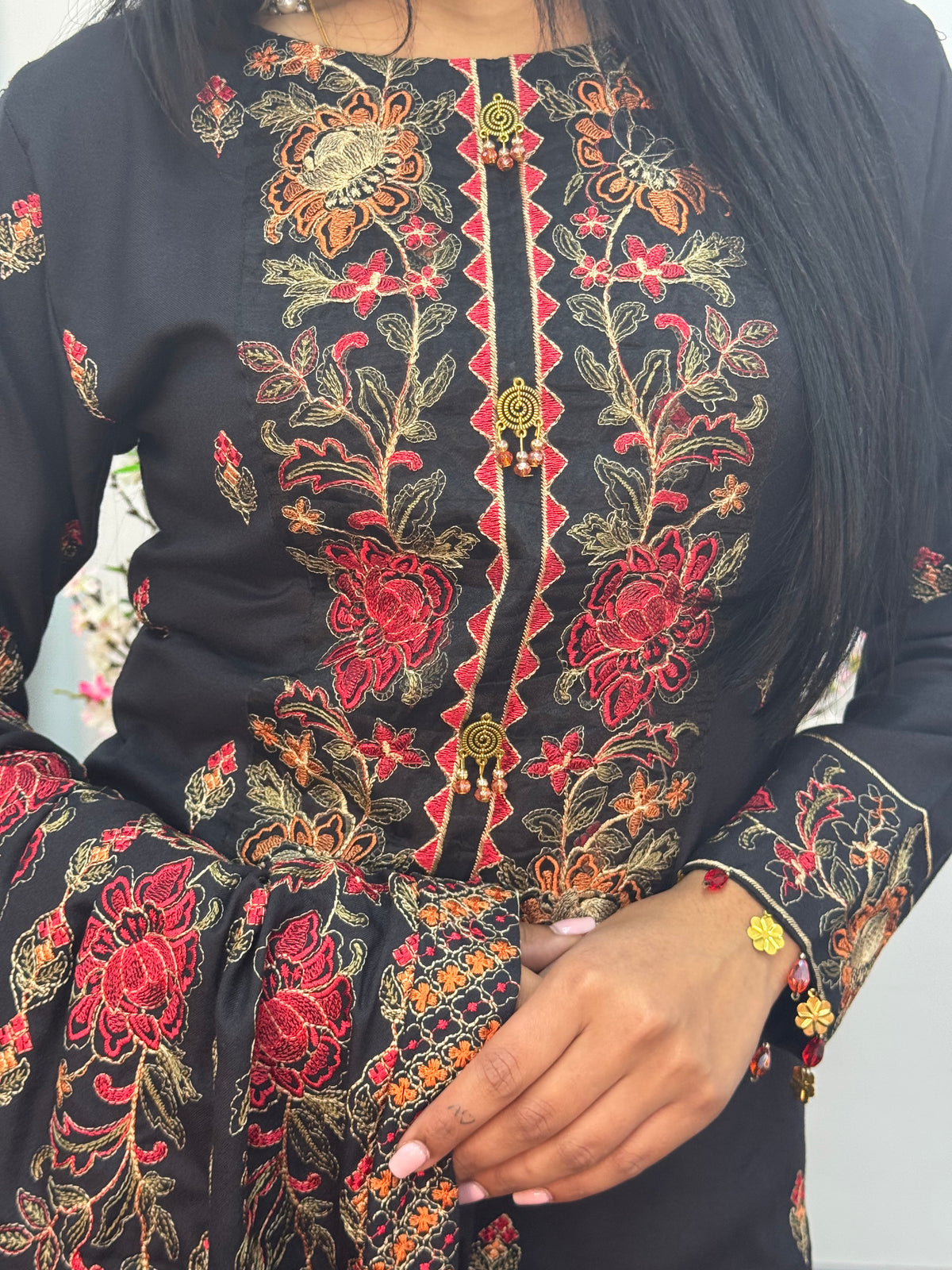 Black Multi Karandi -S