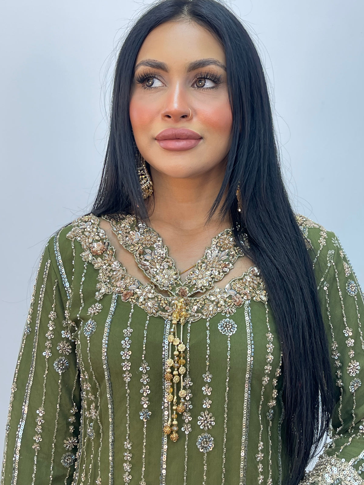 Payal - cutdana - Green